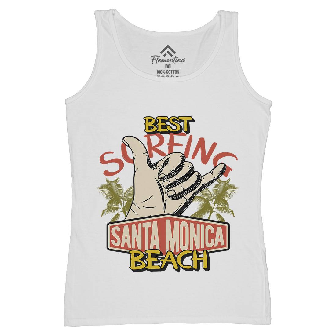 Best Surfing Beach Womens Organic Tank Top Vest Surf D909
