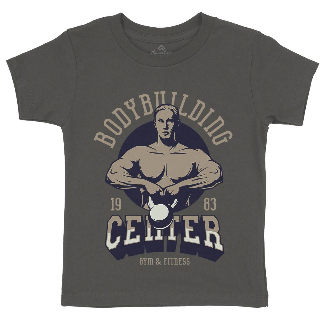 Bodybuilding Centre Kids Crew Neck T-Shirt Gym D911