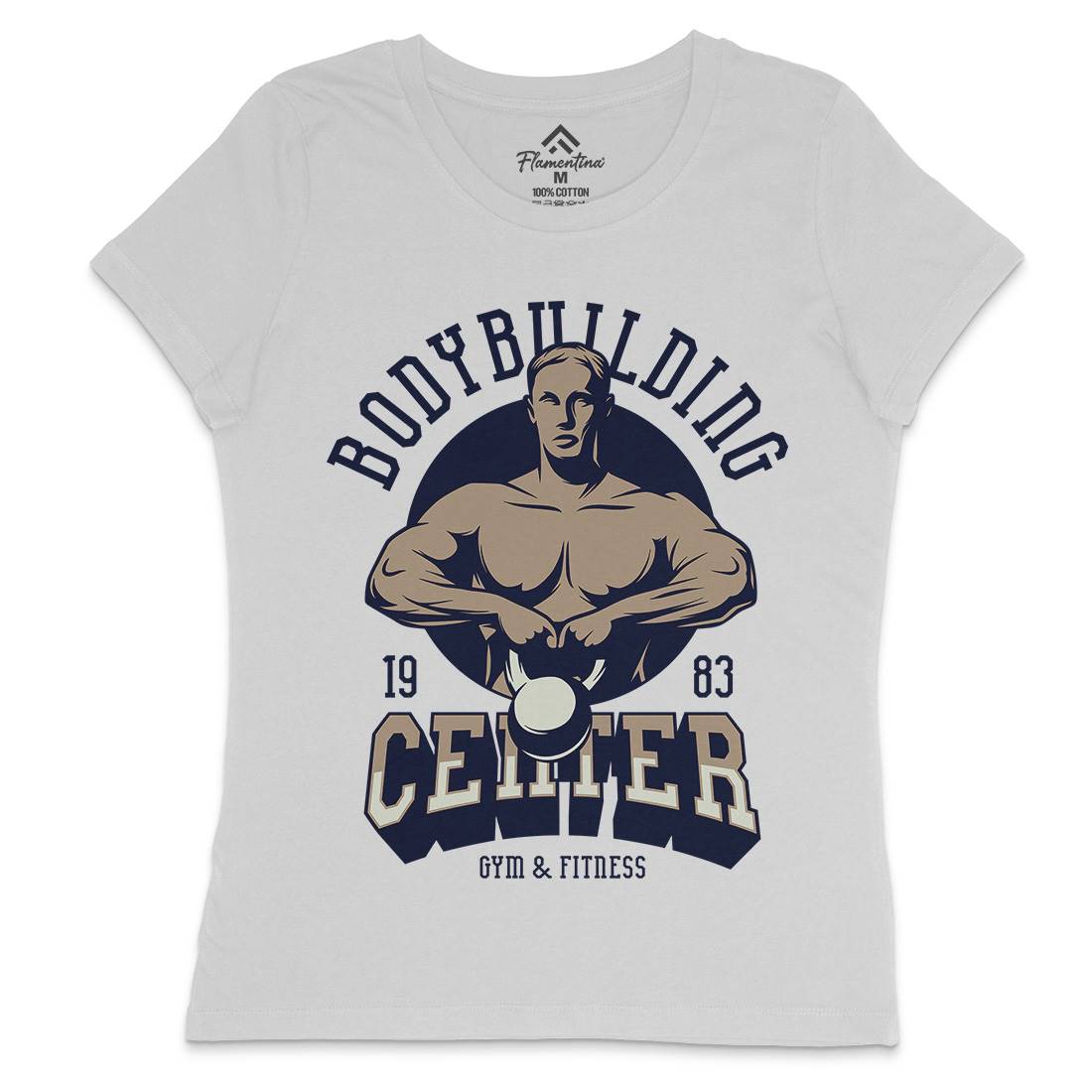 Bodybuilding Centre Womens Crew Neck T-Shirt Gym D911