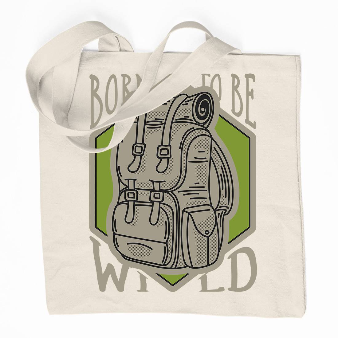 Born To Be Wild Organic Premium Cotton Tote Bag Nature D912