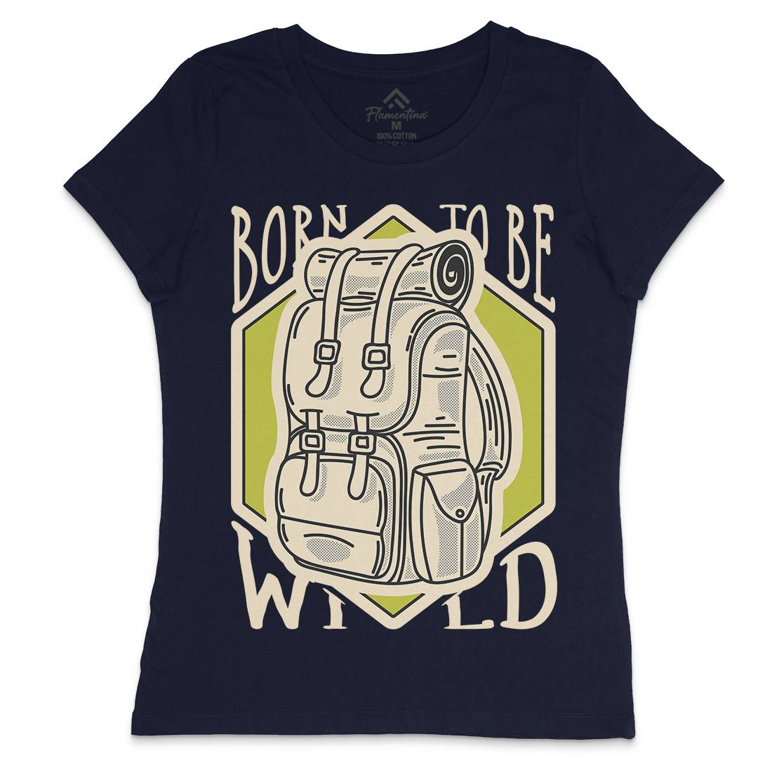 Born To Be Wild Womens Crew Neck T-Shirt Nature D912