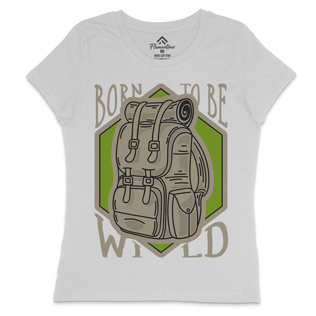 Born To Be Wild Womens Crew Neck T-Shirt Nature D912