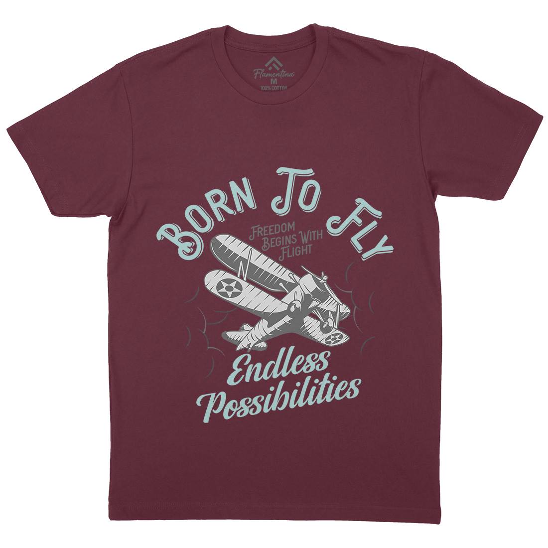 Born To Fly Mens Crew Neck T-Shirt Vehicles D913
