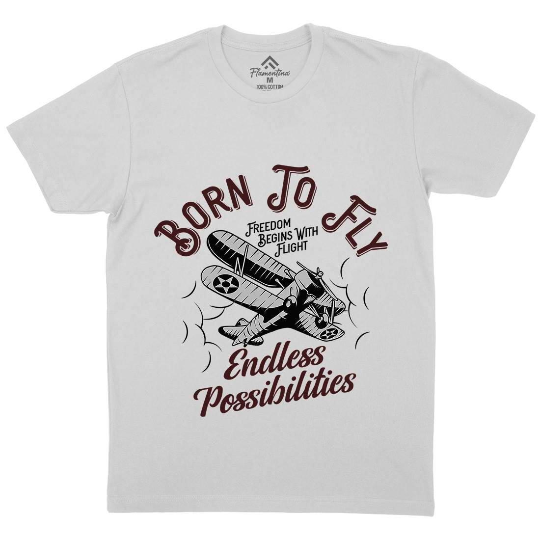 Born To Fly Mens Crew Neck T-Shirt Vehicles D913