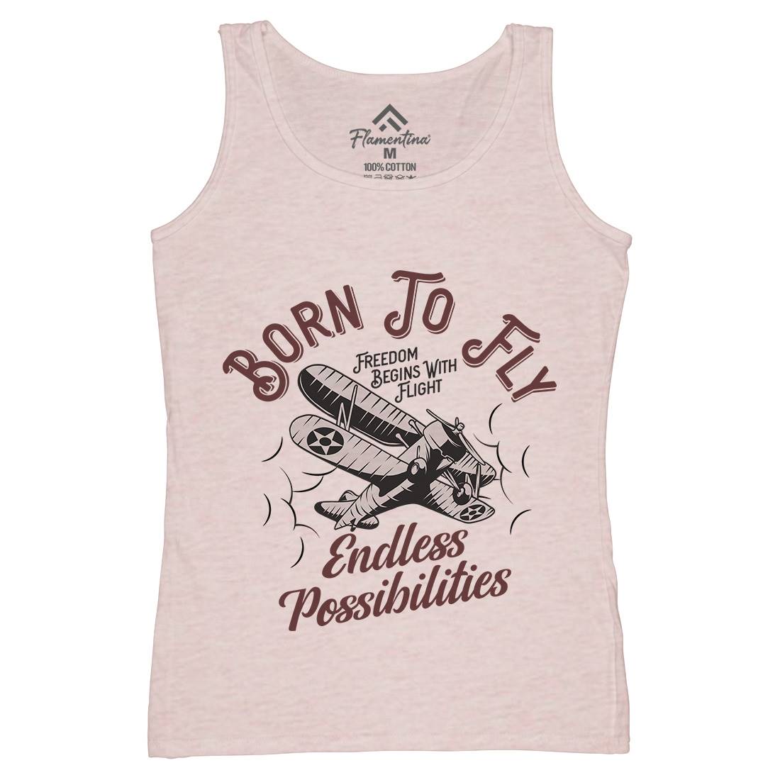 Born To Fly Womens Organic Tank Top Vest Vehicles D913