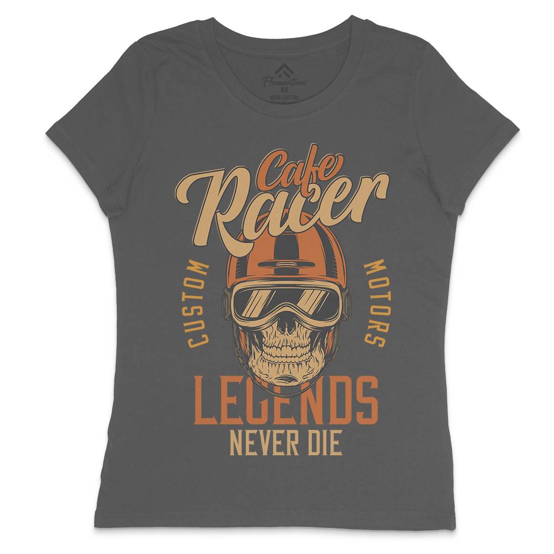 Cafe Racer Womens Crew Neck T-Shirt Motorcycles D914