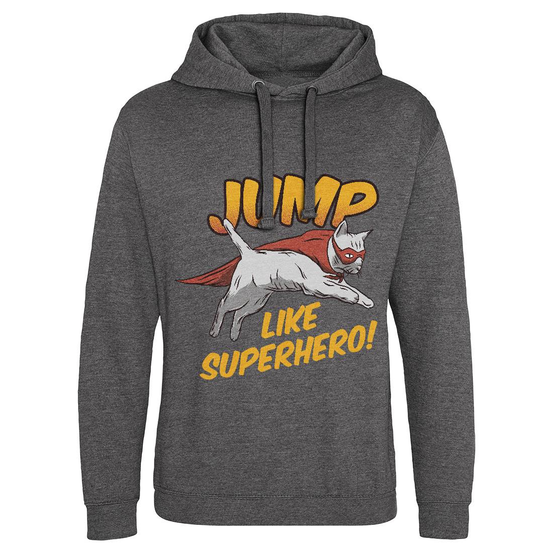 Cat Jump Superhero Mens Hoodie Without Pocket Animals D916