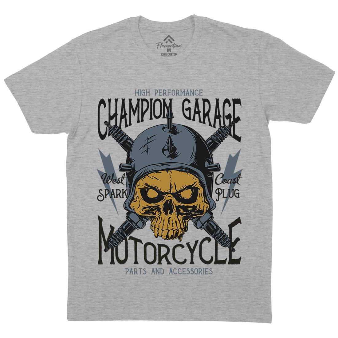 Champion Garage Mens Crew Neck T-Shirt Motorcycles D917