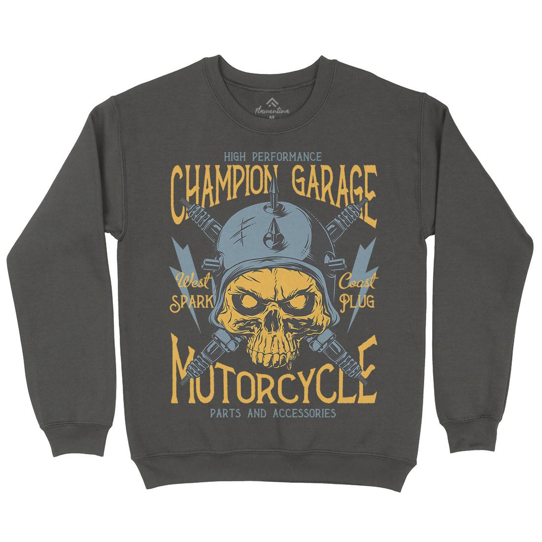 Champion Garage Kids Crew Neck Sweatshirt Motorcycles D917
