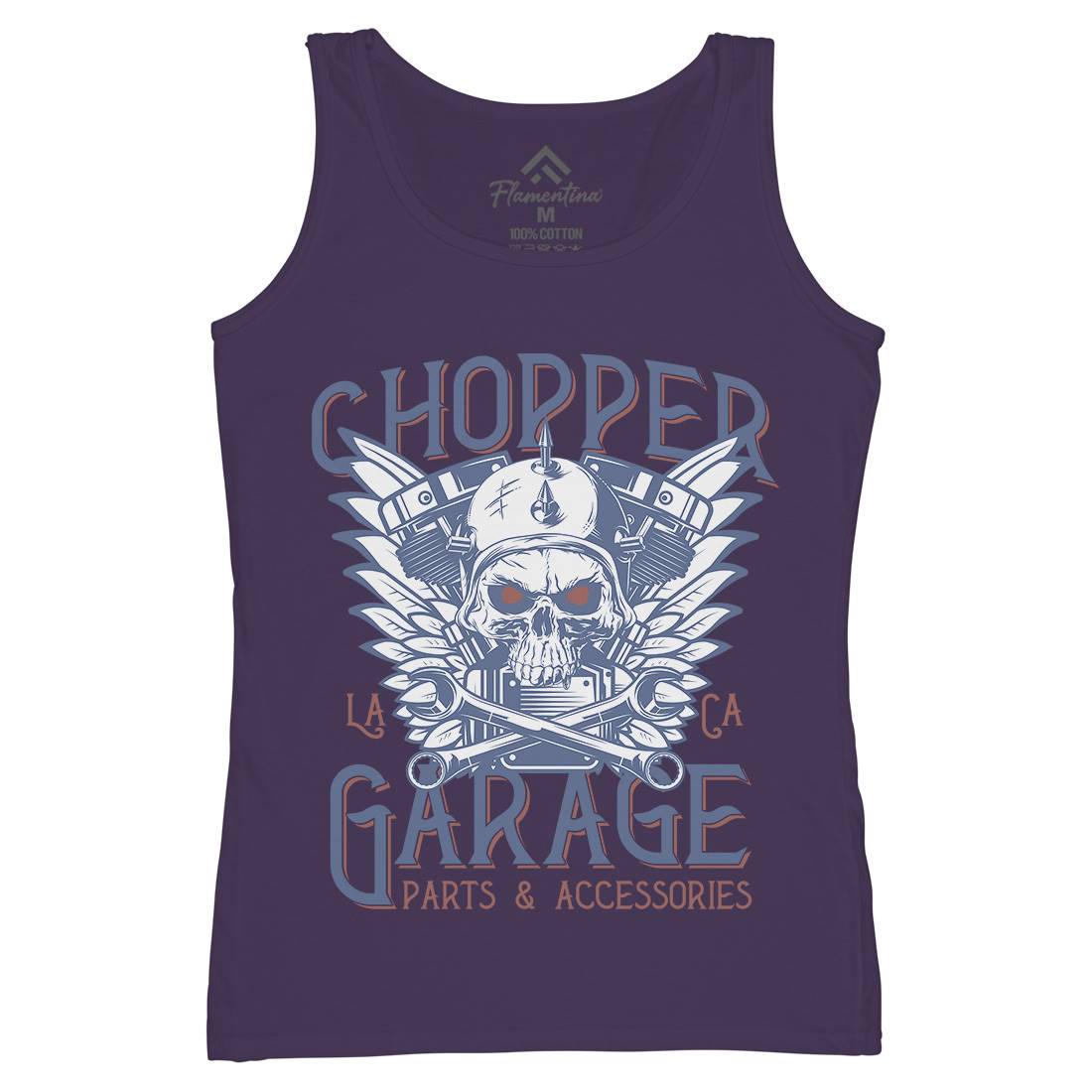 Chopper Garage Womens Organic Tank Top Vest Motorcycles D918