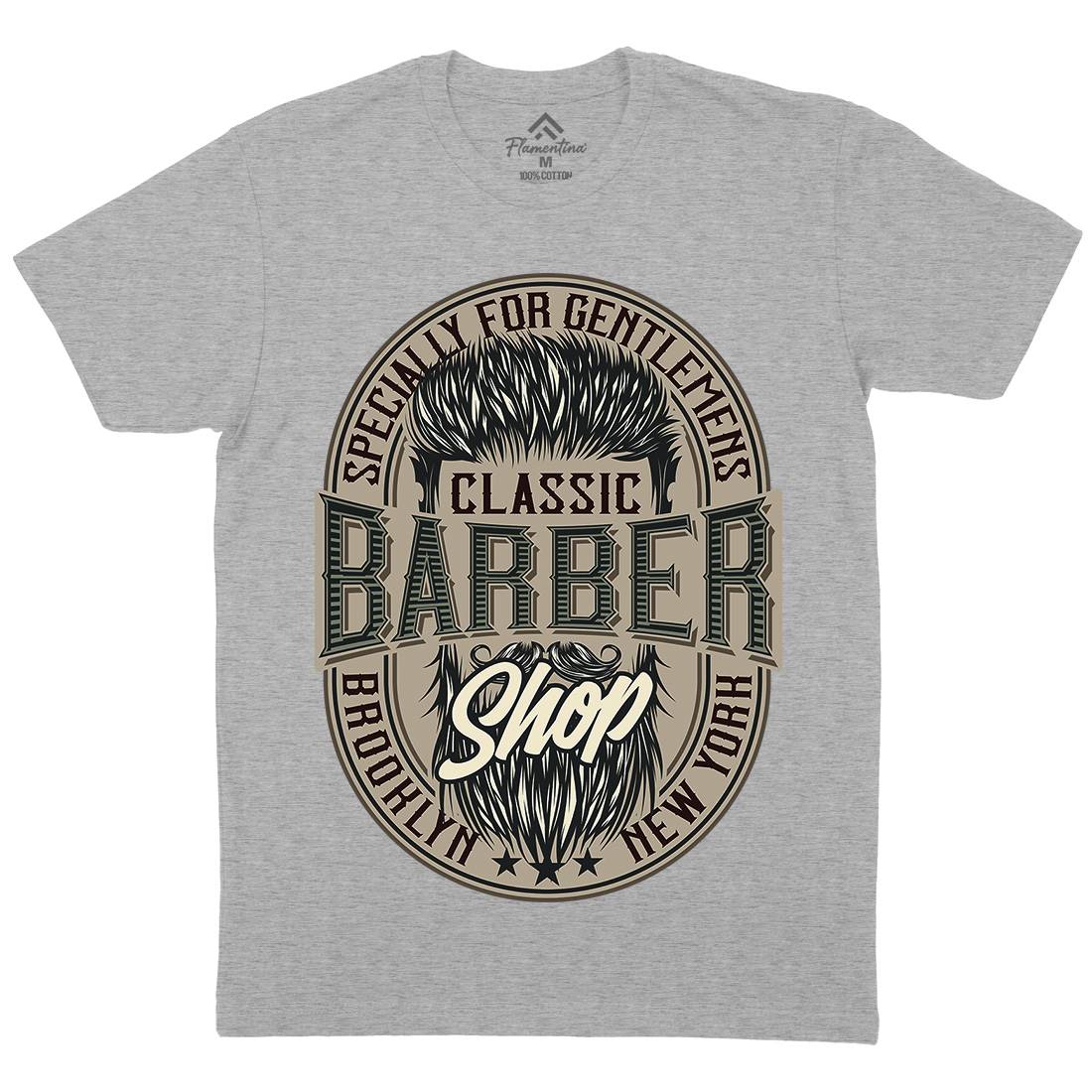 Classic Shop Mens Crew Neck T-Shirt Barber D919