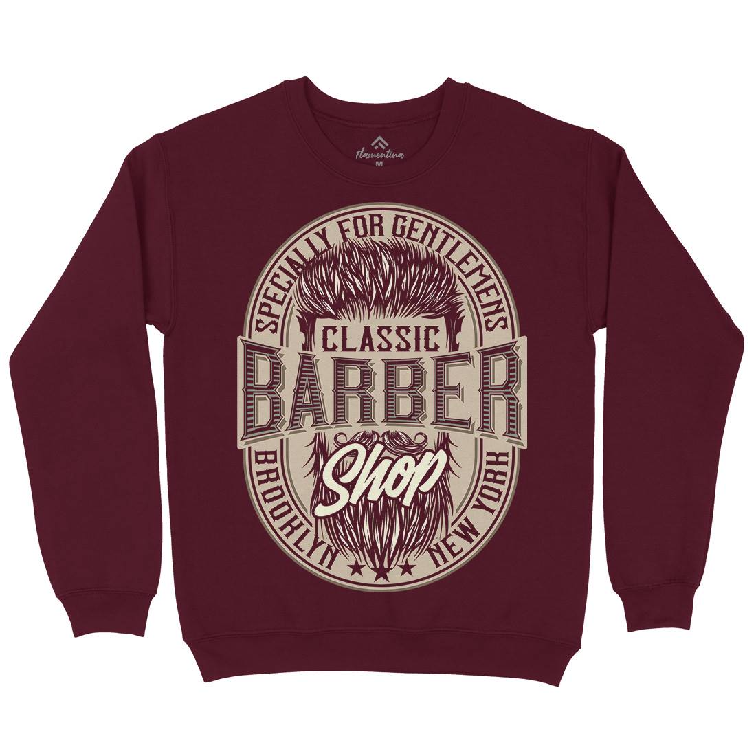 Classic Shop Mens Crew Neck Sweatshirt Barber D919