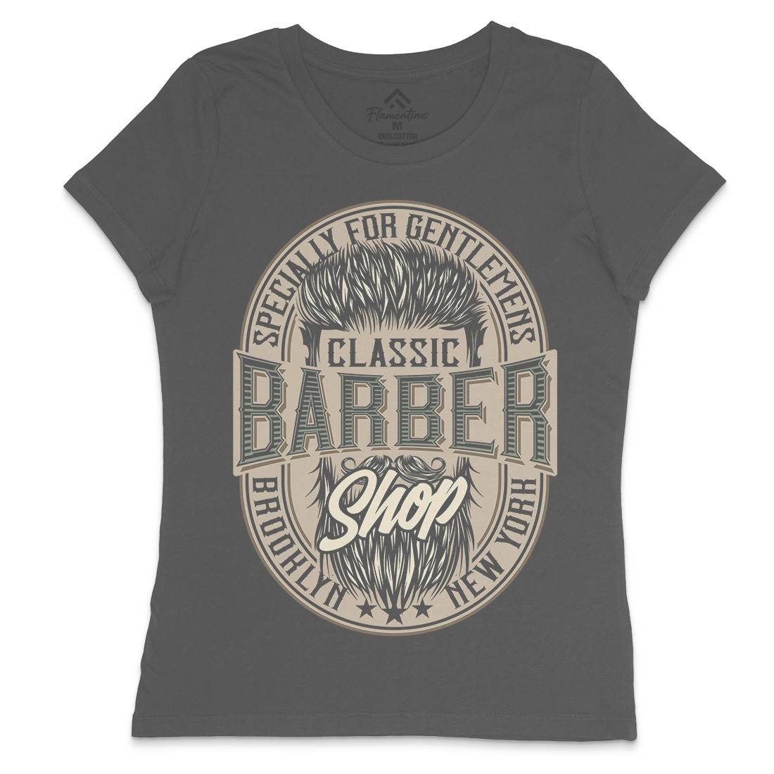 Classic Shop Womens Crew Neck T-Shirt Barber D919