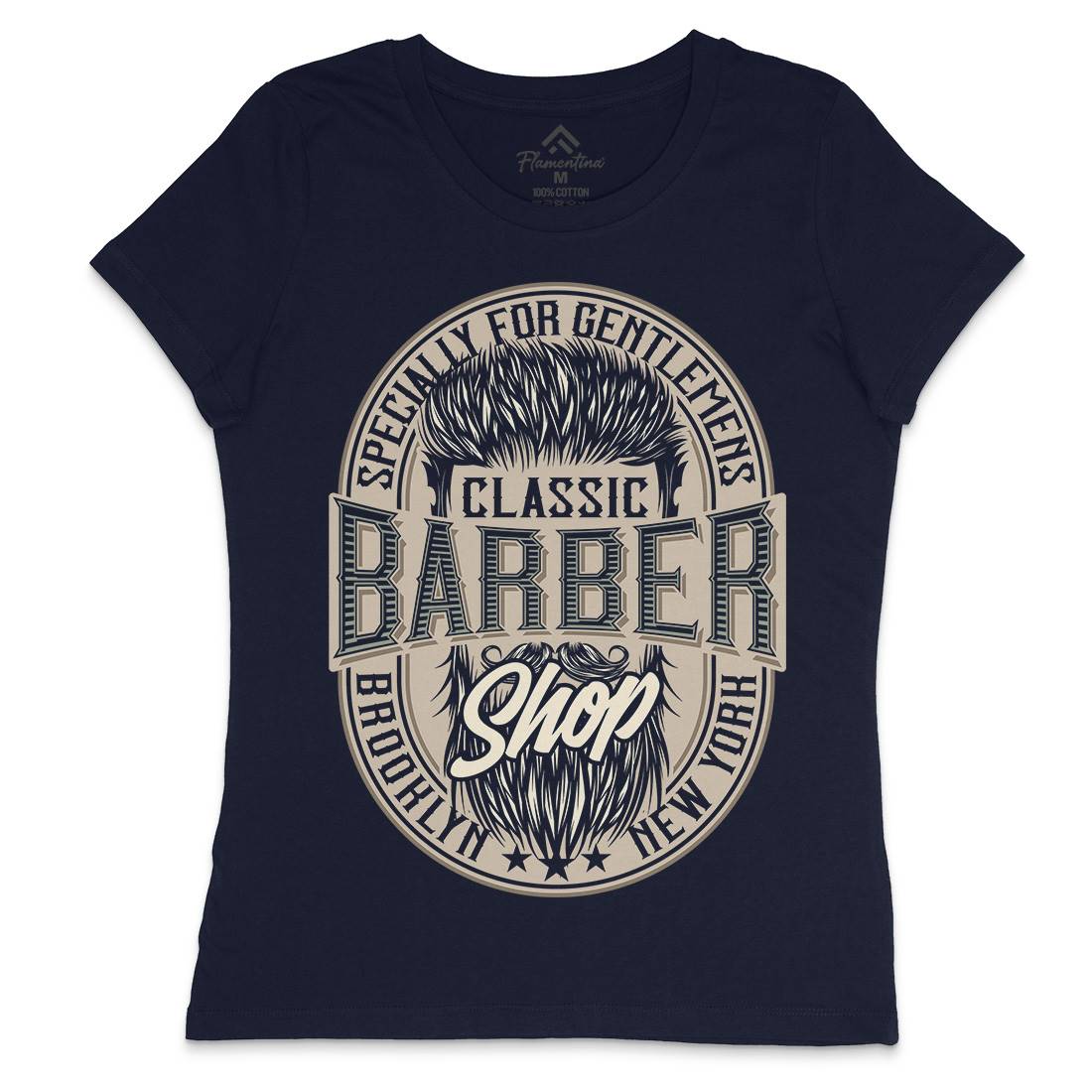 Classic Shop Womens Crew Neck T-Shirt Barber D919