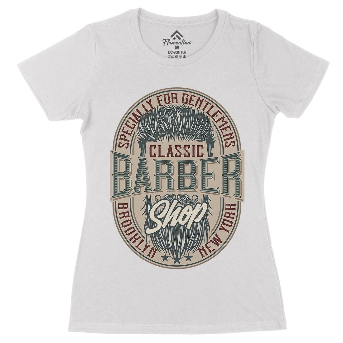 Classic Shop Womens Organic Crew Neck T-Shirt Barber D919