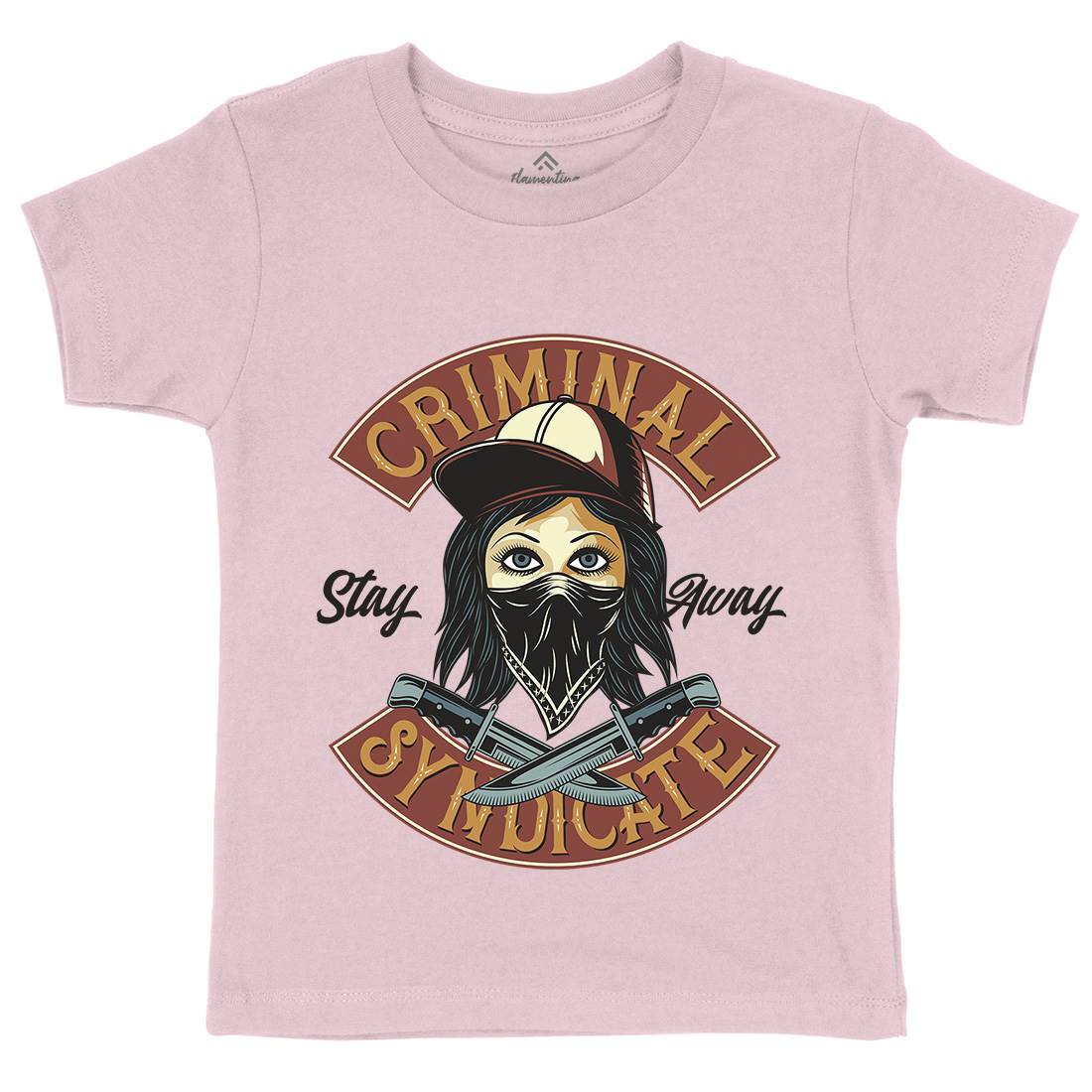 Criminal Syndicate Kids Crew Neck T-Shirt Retro D921
