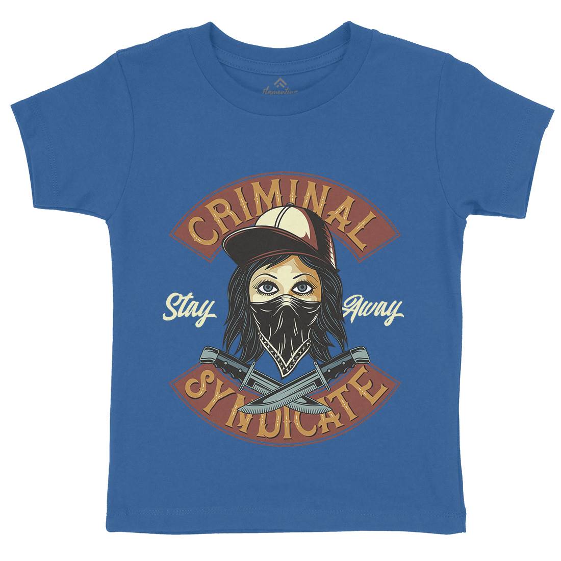 Criminal Syndicate Kids Crew Neck T-Shirt Retro D921