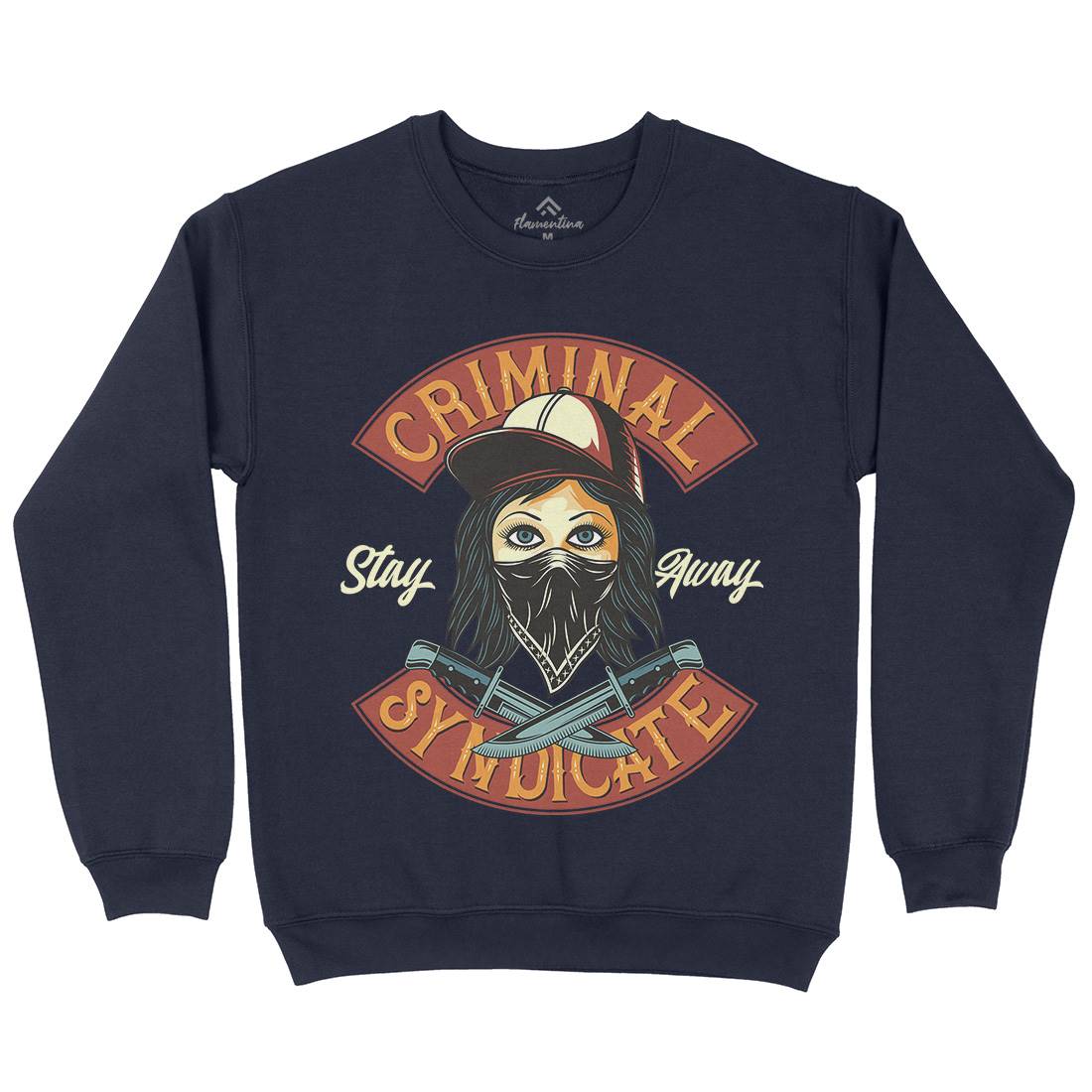 Criminal Syndicate Kids Crew Neck Sweatshirt Retro D921