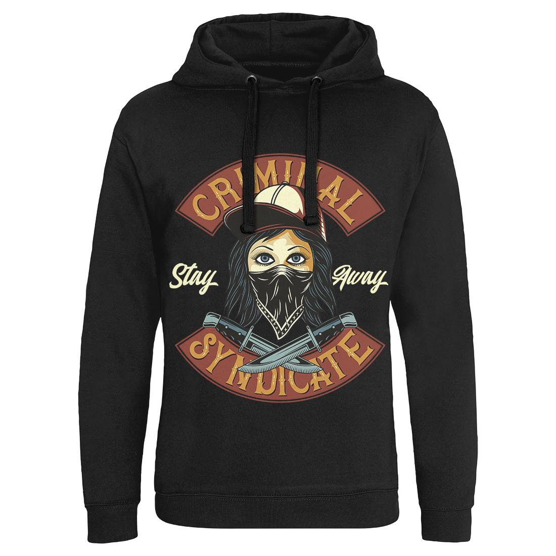 Criminal Syndicate Mens Hoodie Without Pocket Retro D921
