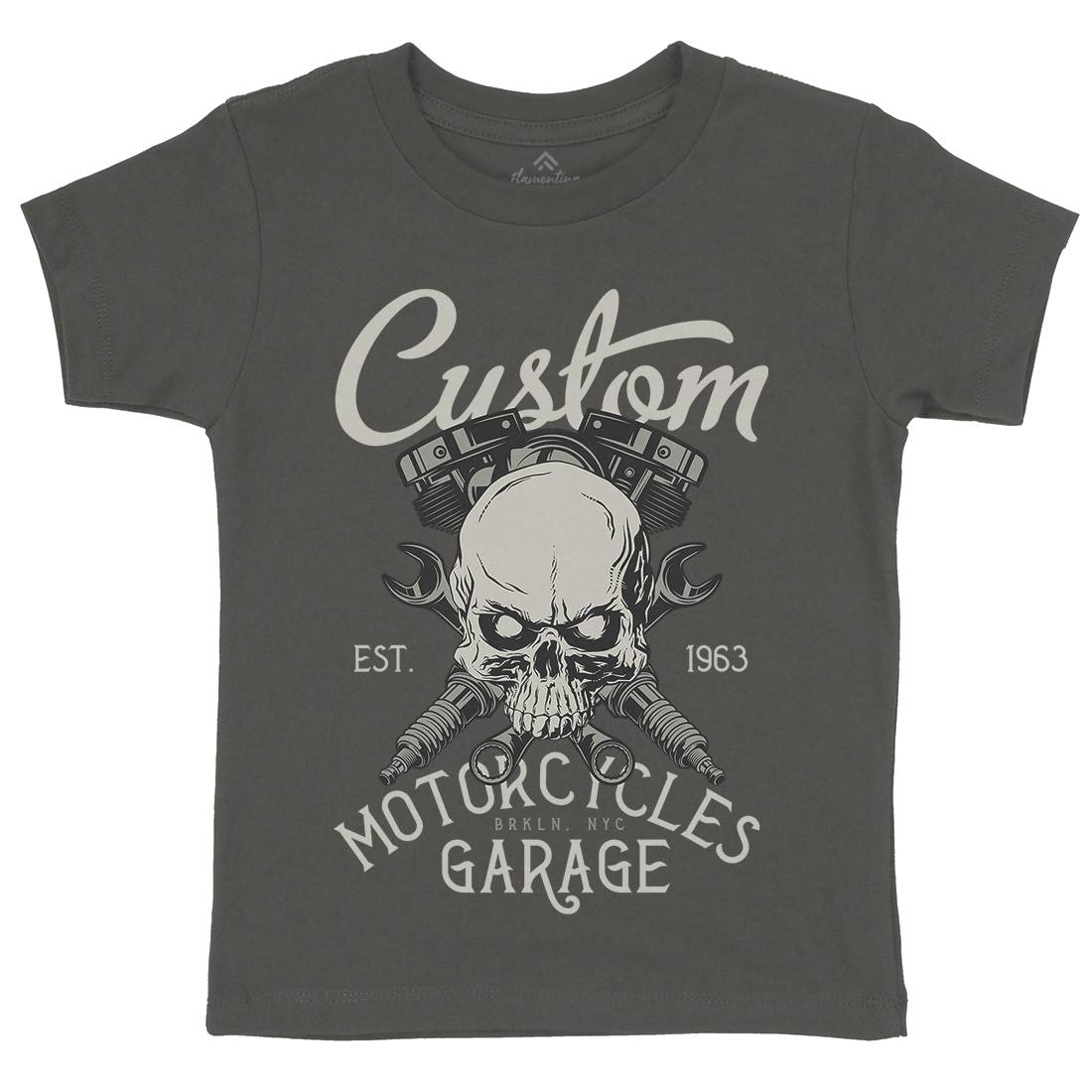 Custom Kids Crew Neck T-Shirt Motorcycles D922
