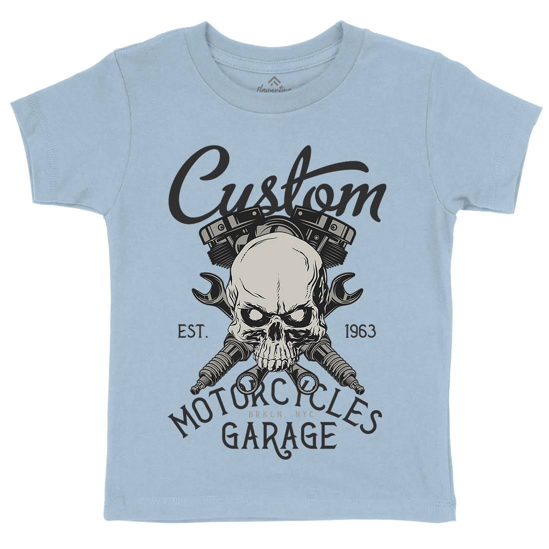 Custom Kids Crew Neck T-Shirt Motorcycles D922