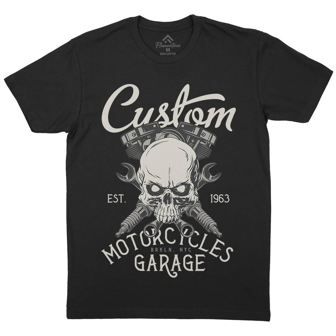 Custom Mens Crew Neck T-Shirt Motorcycles D922