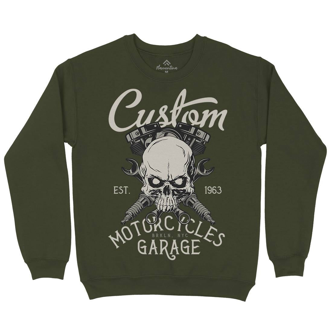 Custom Mens Crew Neck Sweatshirt Motorcycles D922