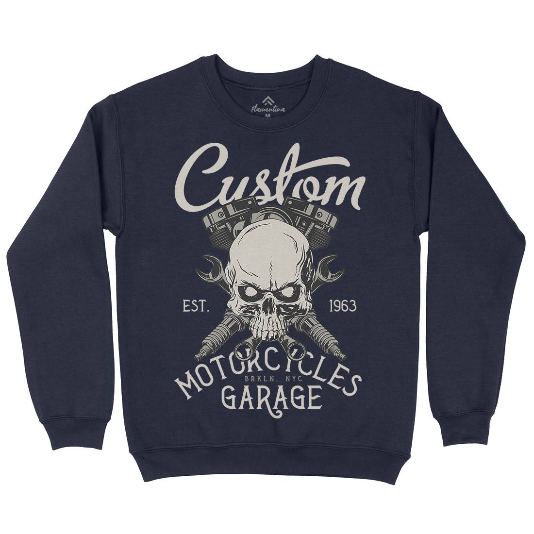 Custom Kids Crew Neck Sweatshirt Motorcycles D922