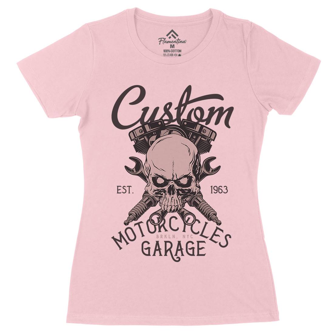 Custom Womens Organic Crew Neck T-Shirt Motorcycles D922