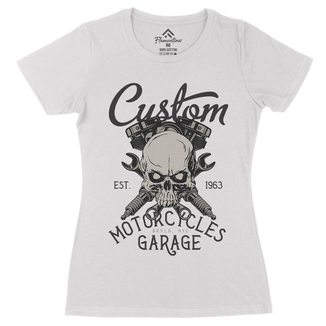 Custom Womens Organic Crew Neck T-Shirt Motorcycles D922