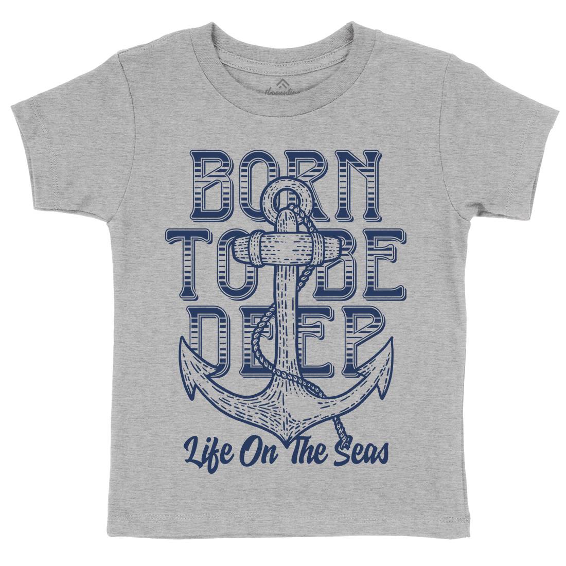 Deep Sea Kids Crew Neck T-Shirt Navy D924