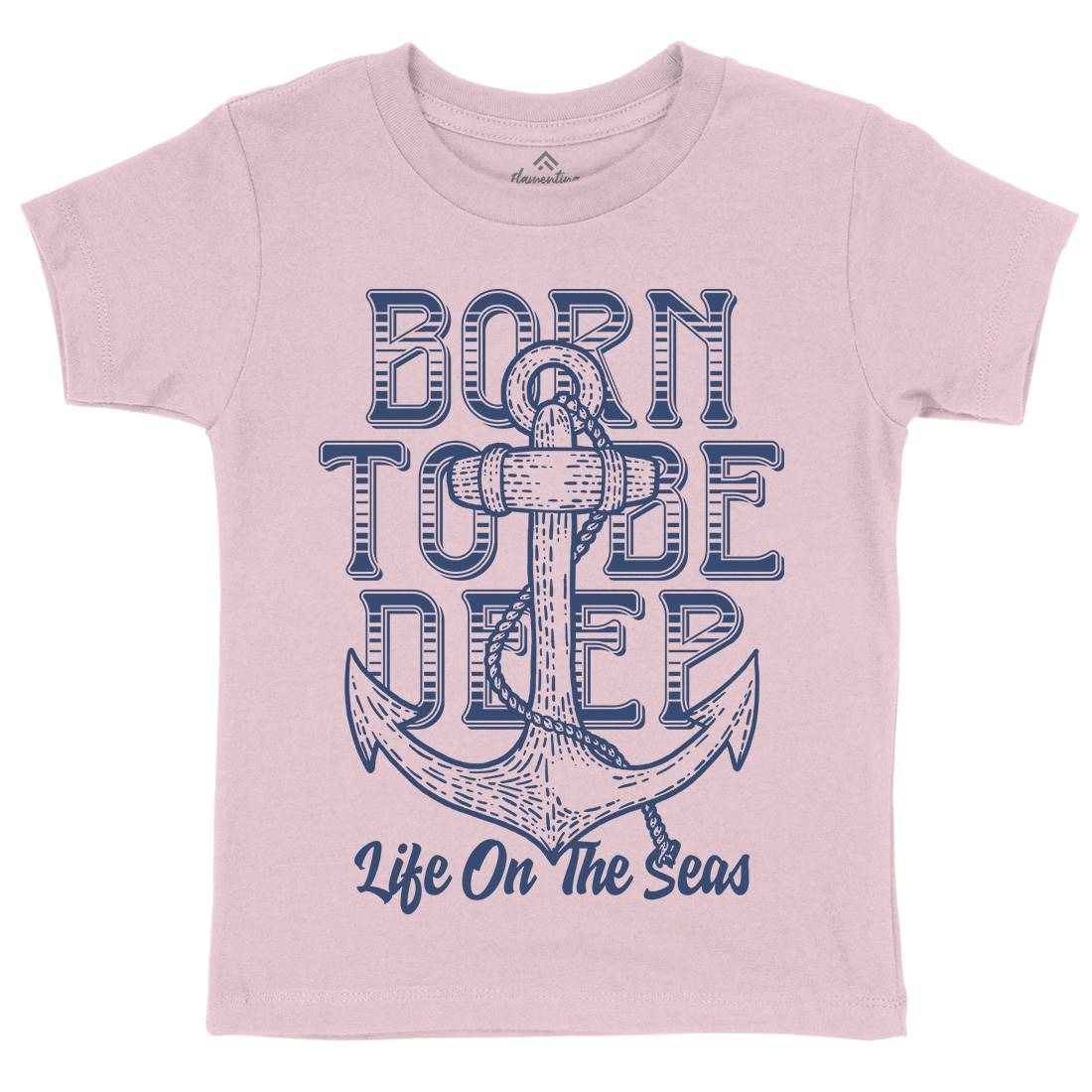 Deep Sea Kids Organic Crew Neck T-Shirt Navy D924