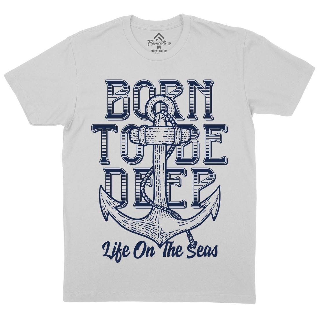 Deep Sea Mens Crew Neck T-Shirt Navy D924
