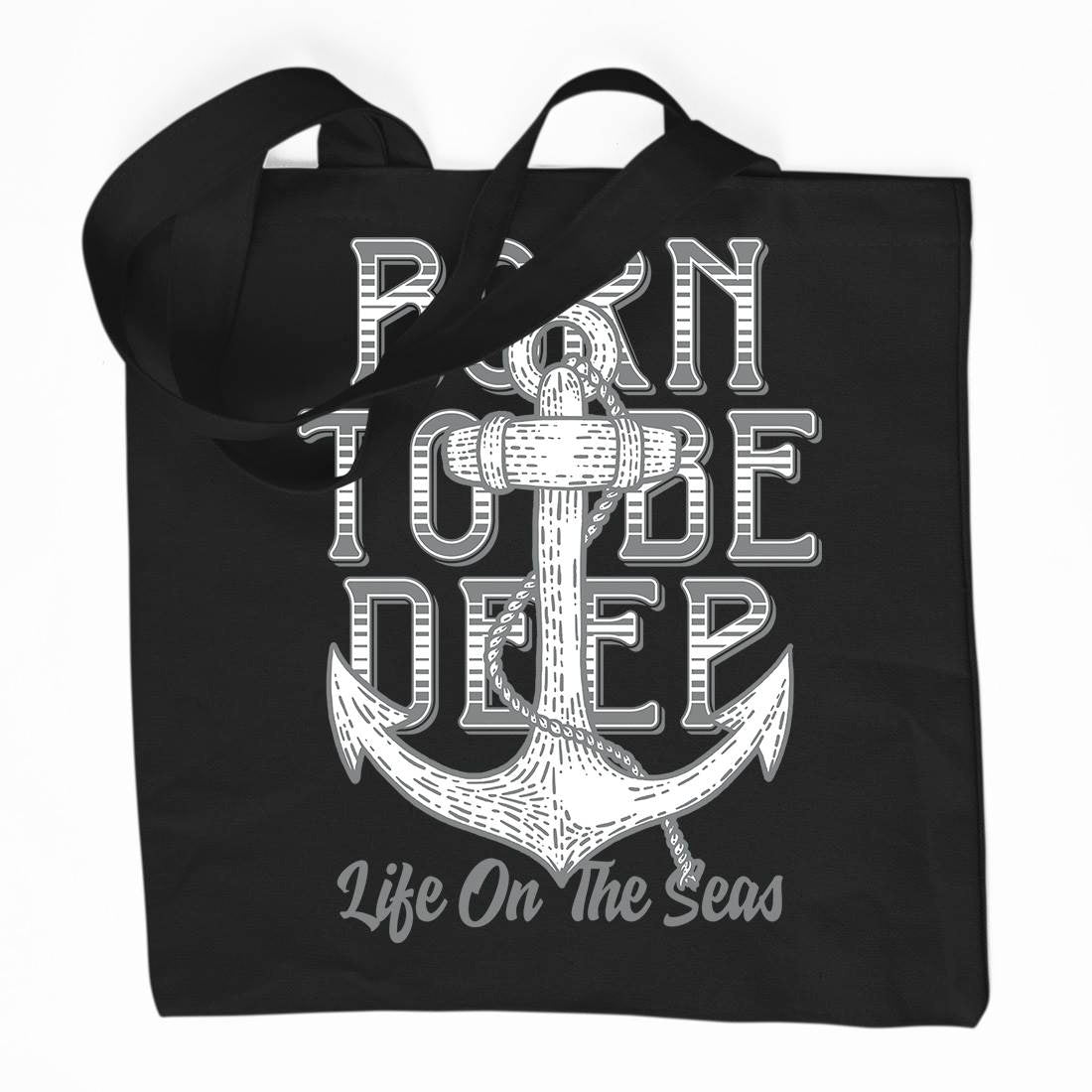Deep Sea Organic Premium Cotton Tote Bag Navy D924