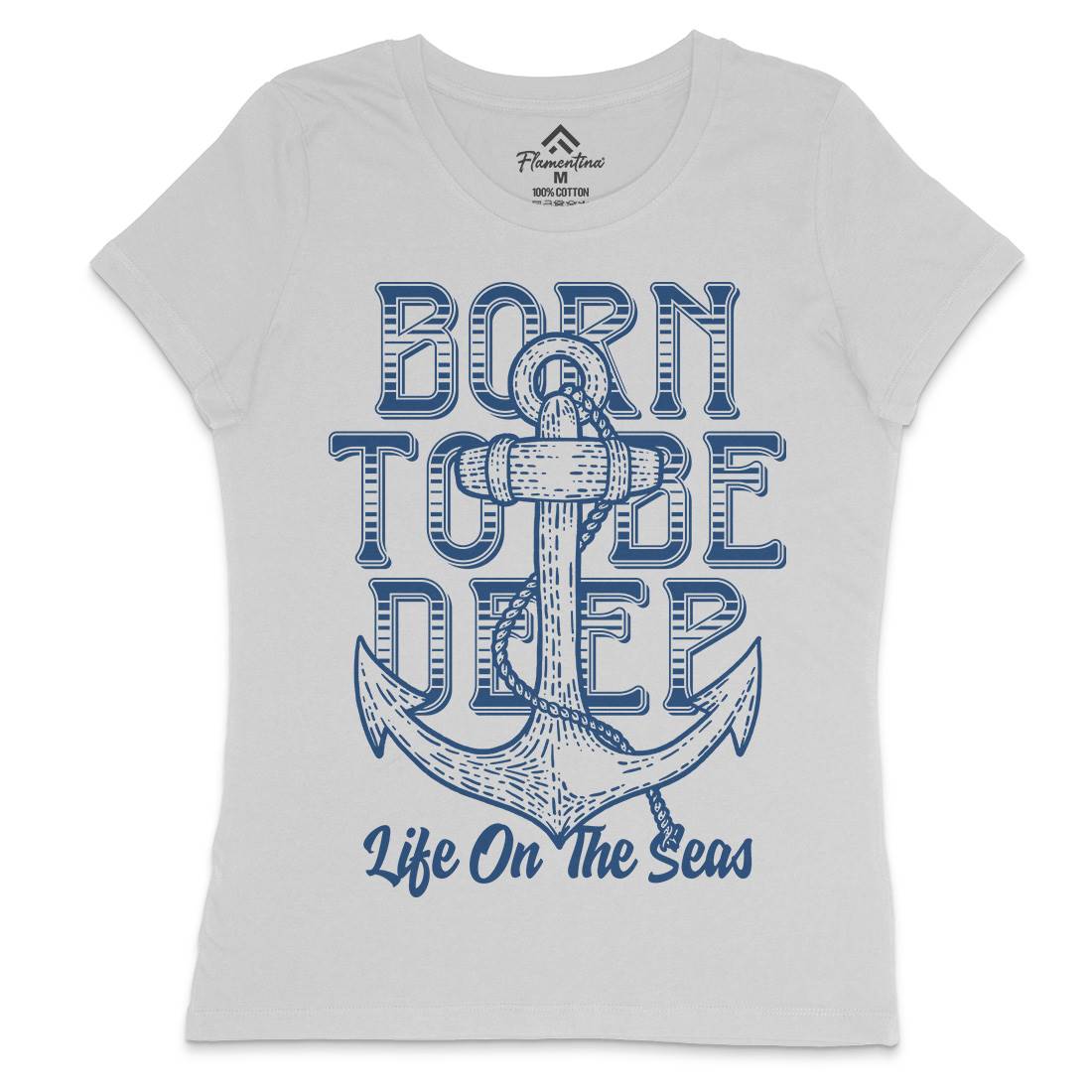 Deep Sea Womens Crew Neck T-Shirt Navy D924