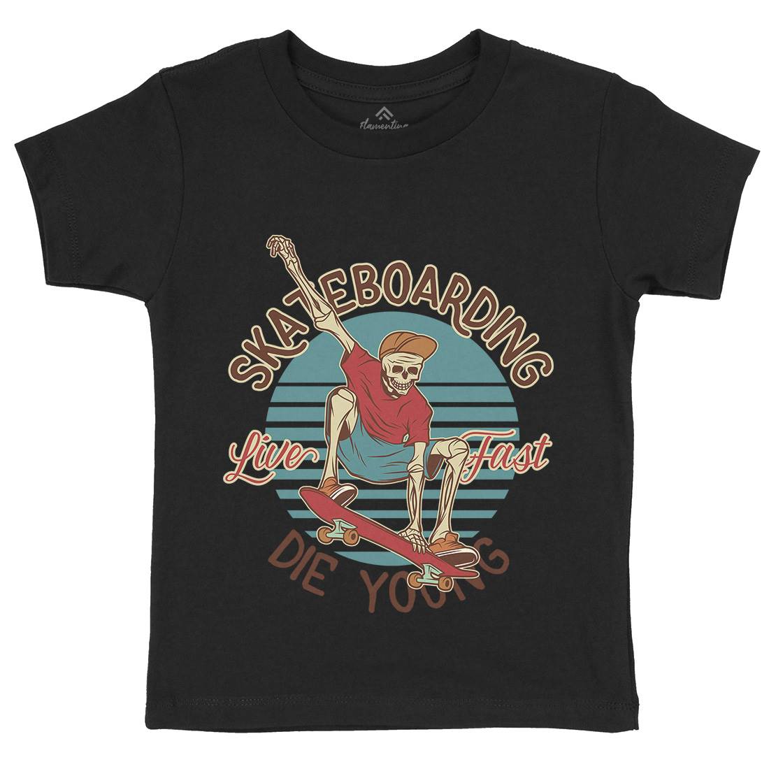 Die Young Kids Organic Crew Neck T-Shirt Skate D925