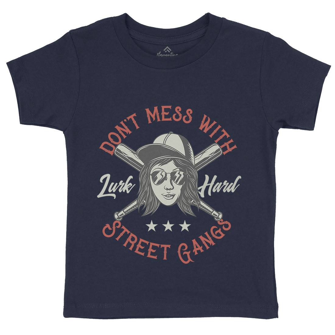 Don&#39;t Mess Street Gangs Kids Crew Neck T-Shirt Retro D926