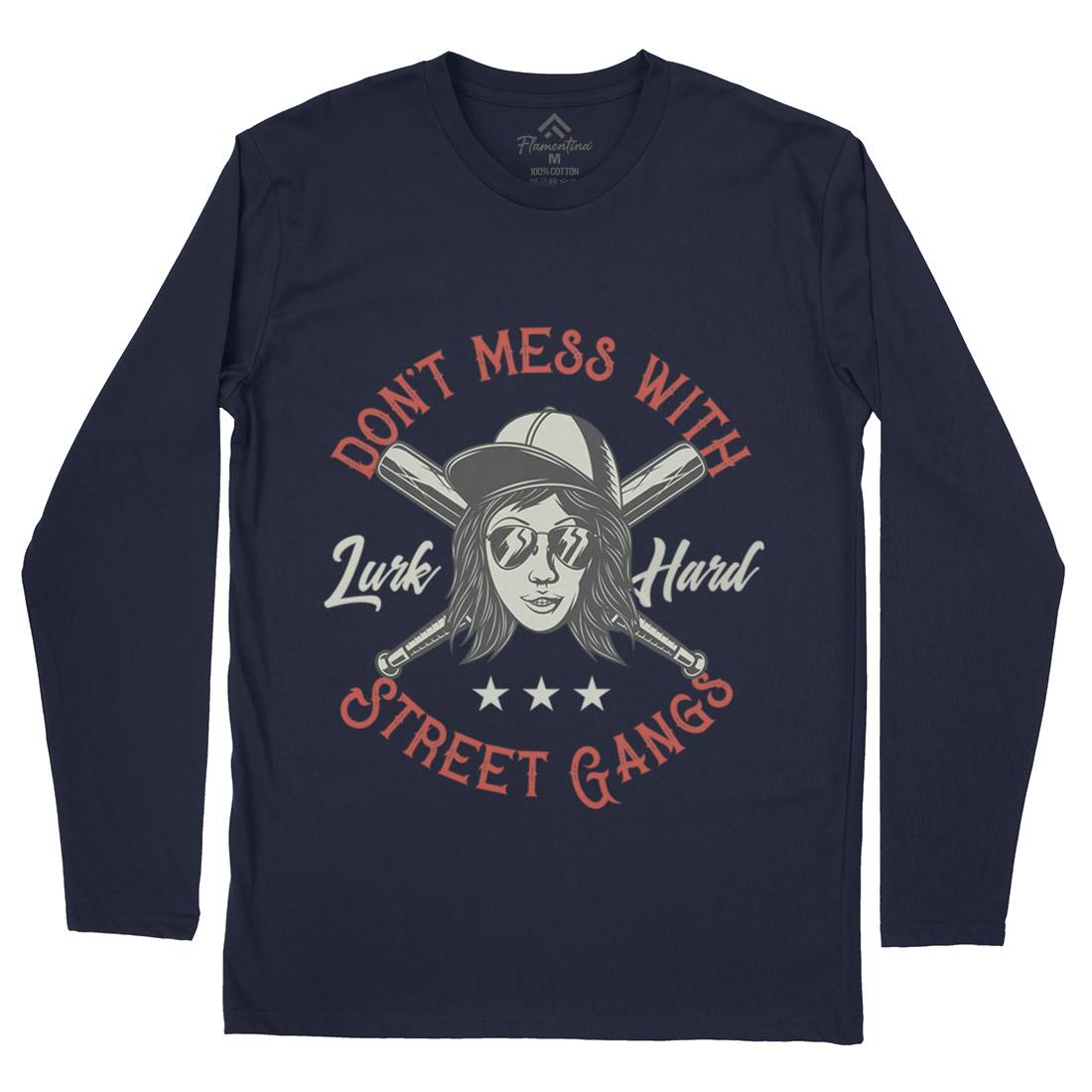 Don&#39;t Mess Street Gangs Mens Long Sleeve T-Shirt Retro D926