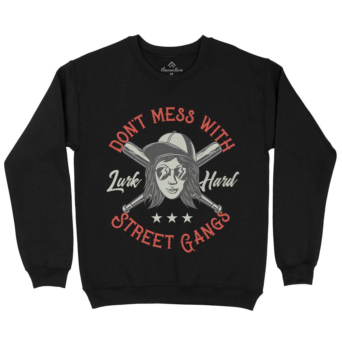 Don&#39;t Mess Street Gangs Kids Crew Neck Sweatshirt Retro D926