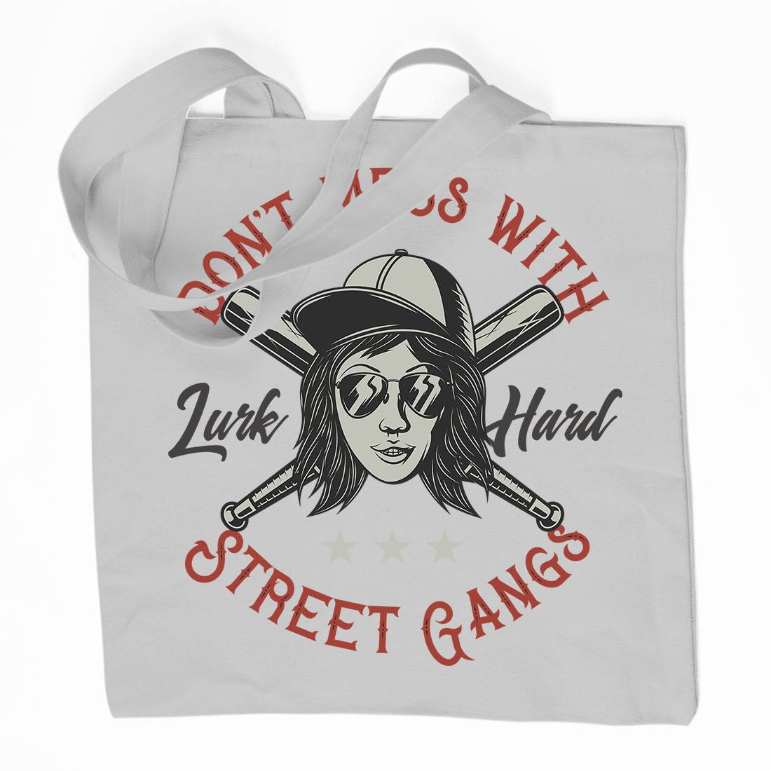 Don&#39;t Mess Street Gangs Organic Premium Cotton Tote Bag Retro D926