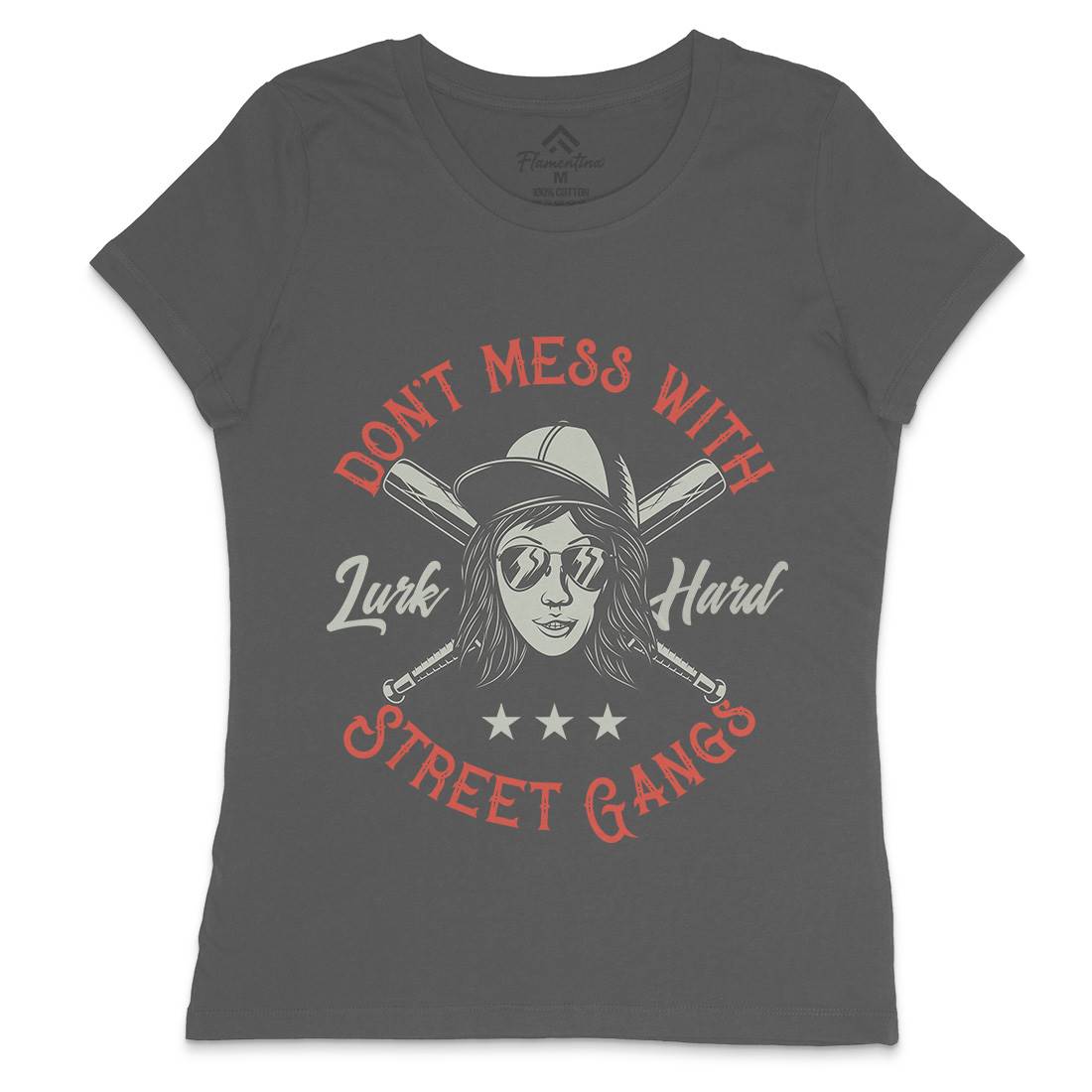 Don&#39;t Mess Street Gangs Womens Crew Neck T-Shirt Retro D926