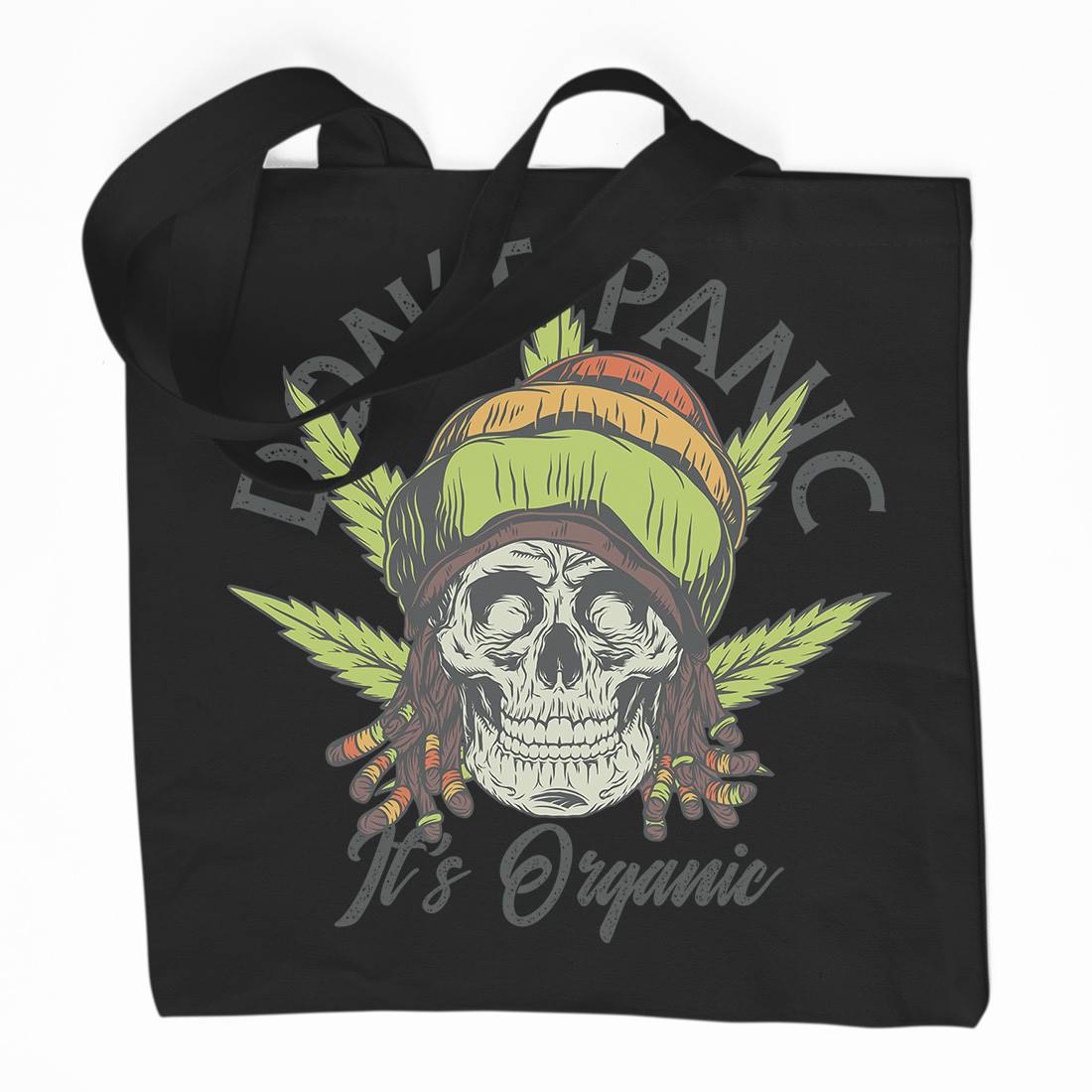 Don&#39;t Panic Organic Premium Cotton Tote Bag Drugs D927