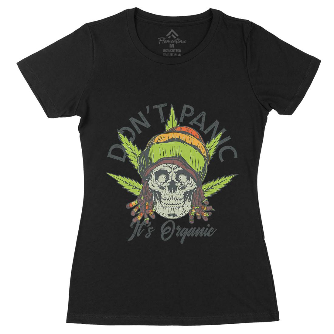 Don&#39;t Panic Womens Organic Crew Neck T-Shirt Drugs D927