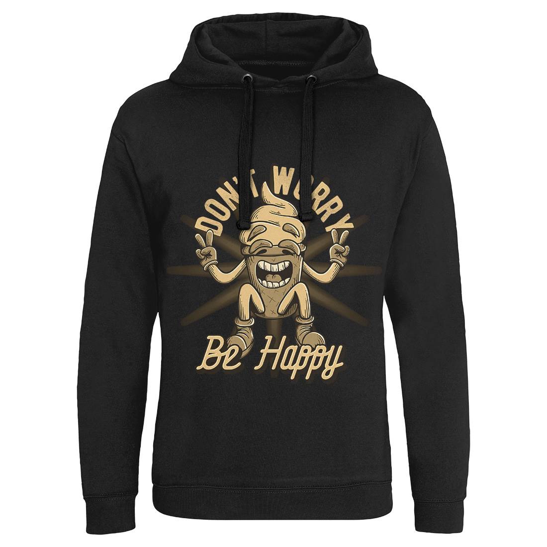 Don&#39;t Worry Ice Cream Mens Hoodie Without Pocket Food D928