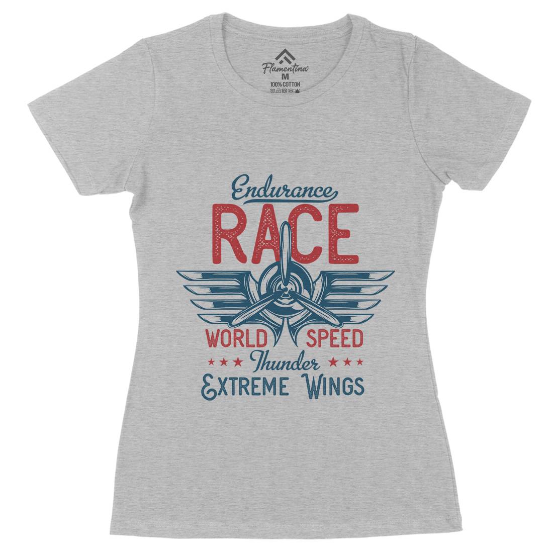 Endurance Race Womens Organic Crew Neck T-Shirt Vehicles D931