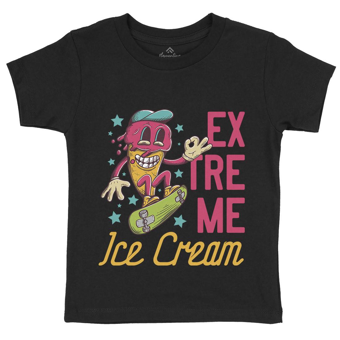 Extreme Ice Cream Kids Crew Neck T-Shirt Food D932