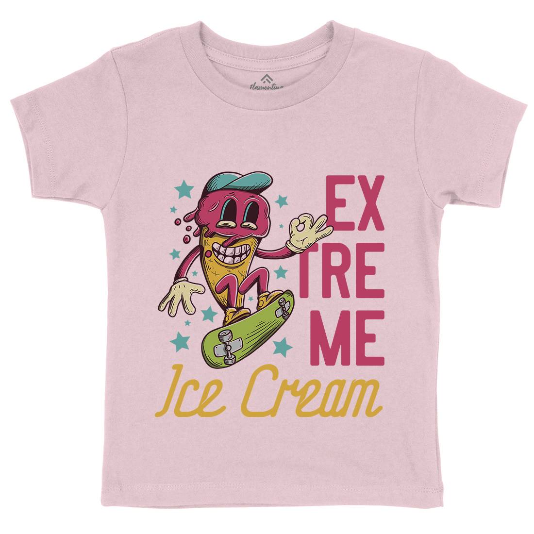 Extreme Ice Cream Kids Crew Neck T-Shirt Food D932
