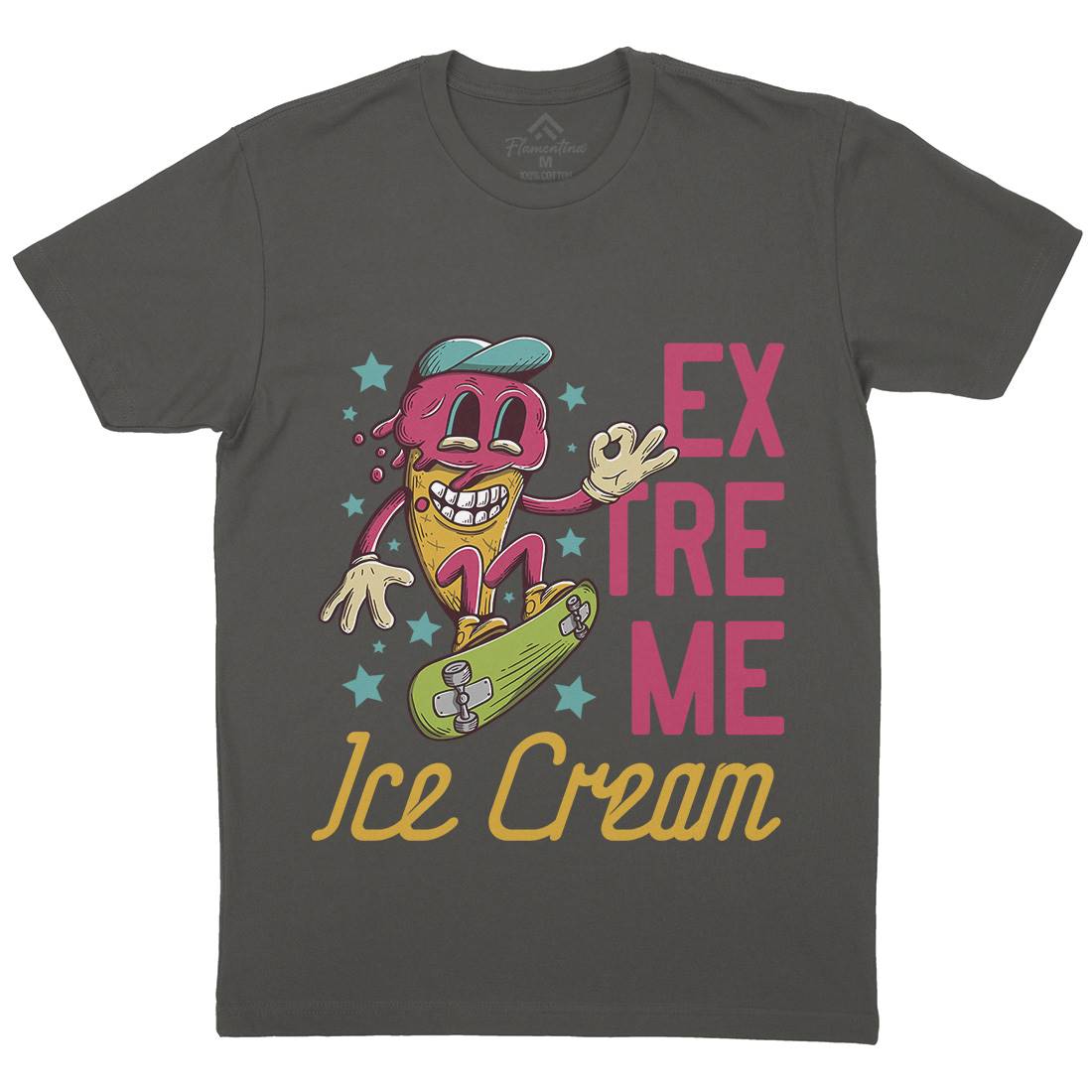 Extreme Ice Cream Mens Crew Neck T-Shirt Food D932