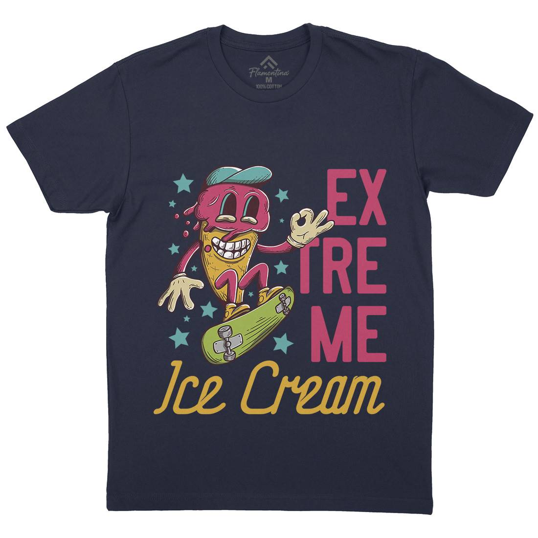 Extreme Ice Cream Mens Crew Neck T-Shirt Food D932