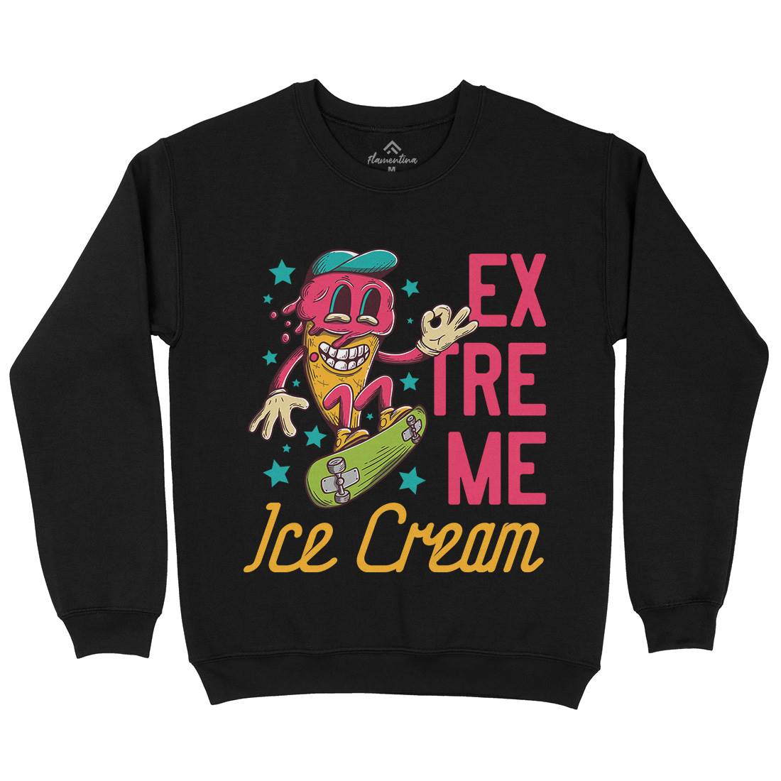 Extreme Ice Cream Mens Crew Neck Sweatshirt Food D932